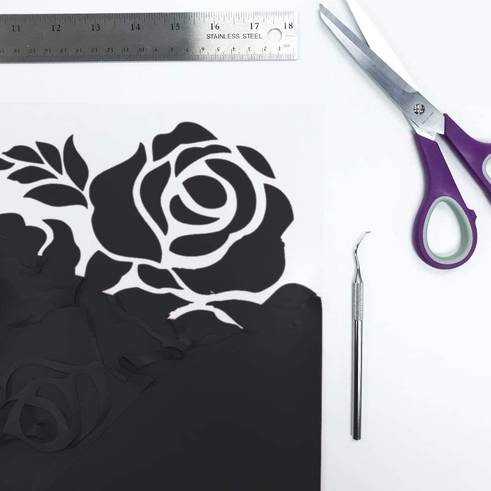 The Paper Studio Solid Iron-on Vinyl 12”x24” Black For Cricut, Silhouette