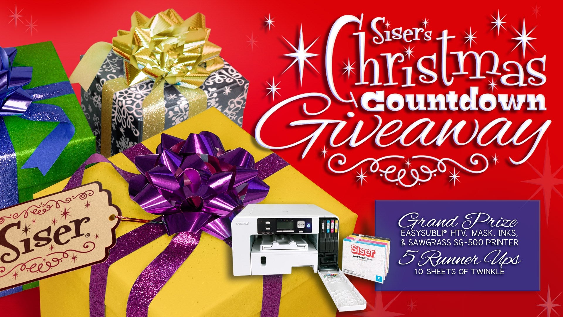 Our 🎉BIGGEST GIVEAWAY🎉 yet in Siser's Christmas Countdown STARTS NOW!