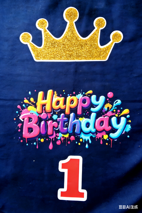 Pre-Cut Glitter Crown Heat Transfer – Ready to Press HTV Crown for Birthday Shirts