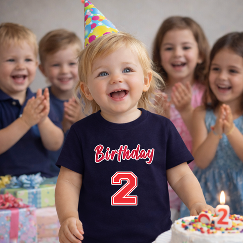Pre-Cut Birthday Script Iron-On | Glitter Heat Transfer Words for Birthday Shirts