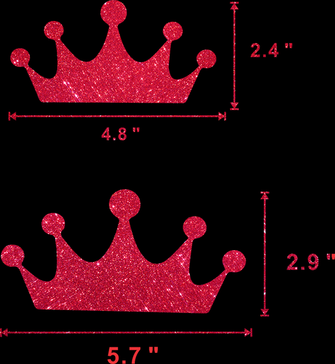 Pre-Cut Glitter Crown Heat Transfer – Ready to Press HTV Crown for Birthday Shirts