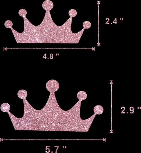 Pre-Cut Glitter Crown Heat Transfer – Ready to Press HTV Crown for Birthday Shirts
