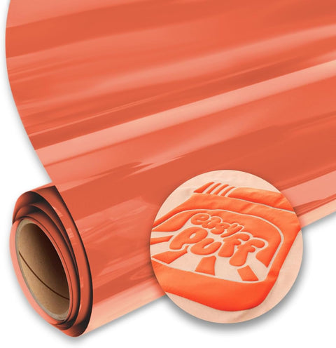 SISER Easy Puff HTV 12'' - 3D Puffy Heat Transfer Vinyl (Neon Orange)