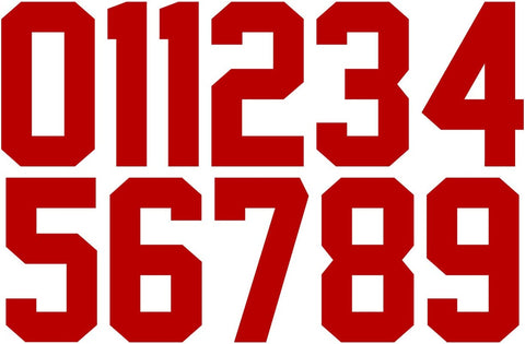 Numbers Kit(0-9),8" Tall for Sports T-Shirt Jersey Football Baseball,Iron On, Heat Transfer, Team,t-Shirt