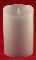Softflame Flameless Flickering Moving Flame Pillar LED Candle, Battery Operated, Real Wax, Ivory, Remote Control with Timer, (3.5 x 5 inch)