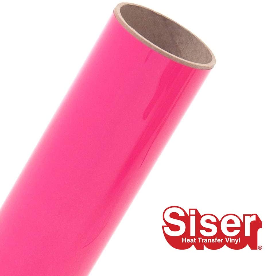 15" ROLL -SISER EASYWEED HTV - IRON ON HEAT TRANSFER VINYL (Fluorescent Raspberry)