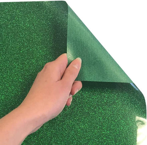 Siser Glitter Heat Transfer Vinyl Iron On HTV Precut Sheets (Grass)
