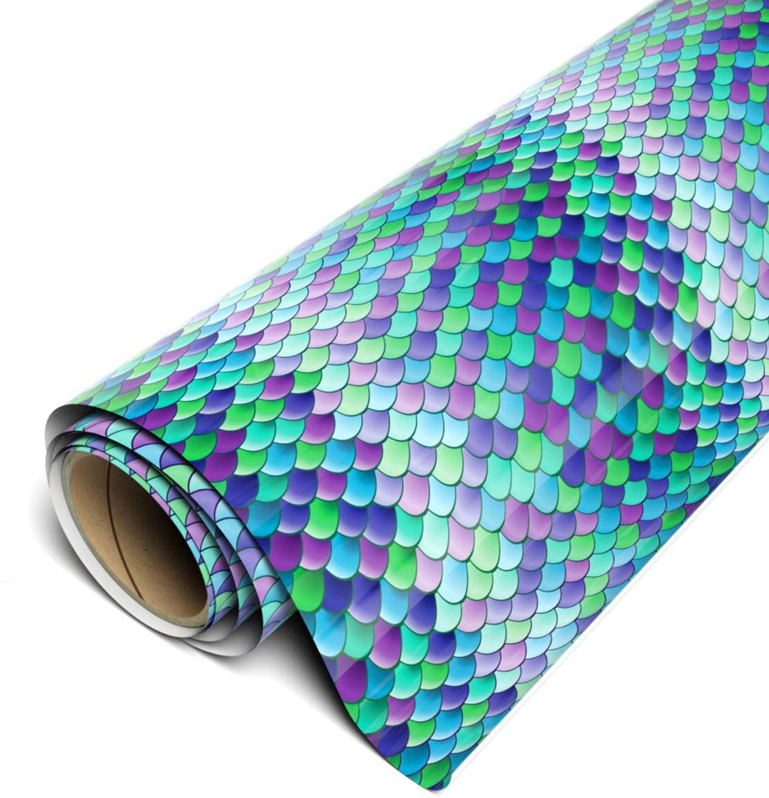 12" ROLL -SISER EASYPATTERNS HTV - IRON ON HEAT TRANSFER VINYL (Mermaid Scales Teal)