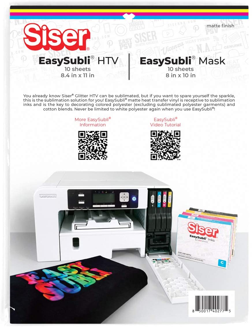 Siser EasySubli HTV - Printable Sublimation Heat Transfer Vinyl - 10 S–  Dingword