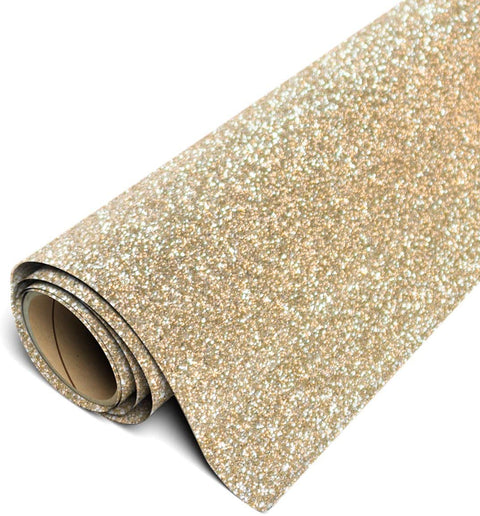 12" ROLL - Siser Glitter HTV Iron on Heat Transfer Vinyl (Champagne)