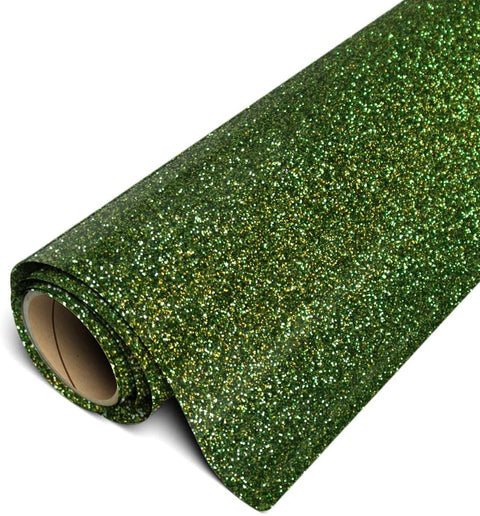 20" ROLL - Siser Glitter HTV Iron on Heat Transfer Vinyl (Dark Green)