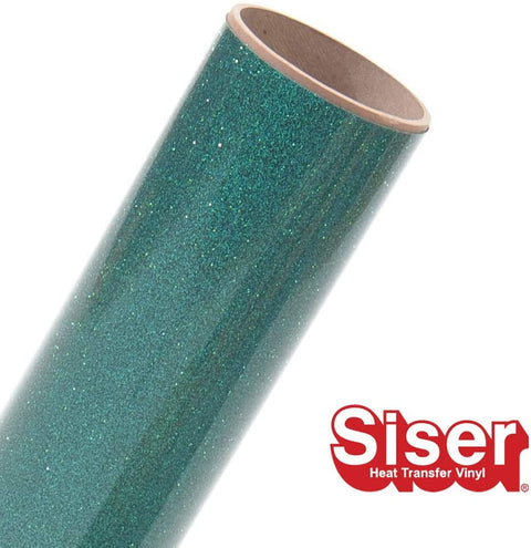 20" ROLL - Siser Glitter HTV Iron on Heat Transfer Vinyl (Emerald)