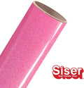 12" ROLL - Siser Glitter HTV Iron on Heat Transfer Vinyl (Flamingo Pink)