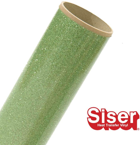 20" ROLL - Siser Glitter HTV Iron on Heat Transfer Vinyl (Light Green)