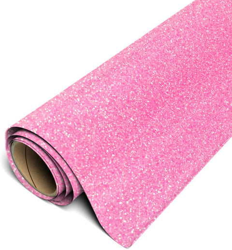 20" ROLL - Siser Glitter HTV Iron on Heat Transfer Vinyl (Neon Pink)