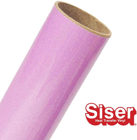 12" ROLL - Siser Glitter HTV Iron on Heat Transfer Vinyl (Neon Purple)