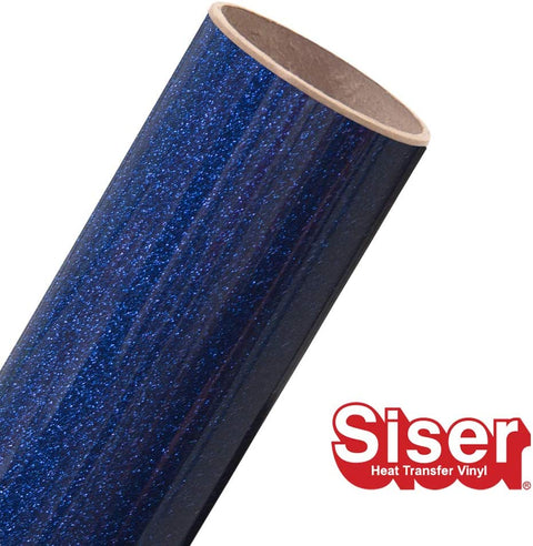 12" ROLL - Siser Glitter HTV Iron on Heat Transfer Vinyl (Royal Blue)