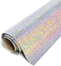 20" ROLL - Siser Holographic HTV Iron on Heat Transfer Vinyl (Silver)
